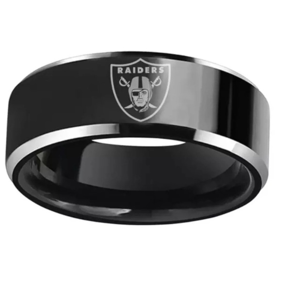 Other - Las Vegas Raiders Black Titanium Steel Ring